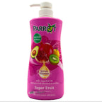 Parrot Super Fruit Serum Vitamin Shower Cream 450ml front pump bottle pink