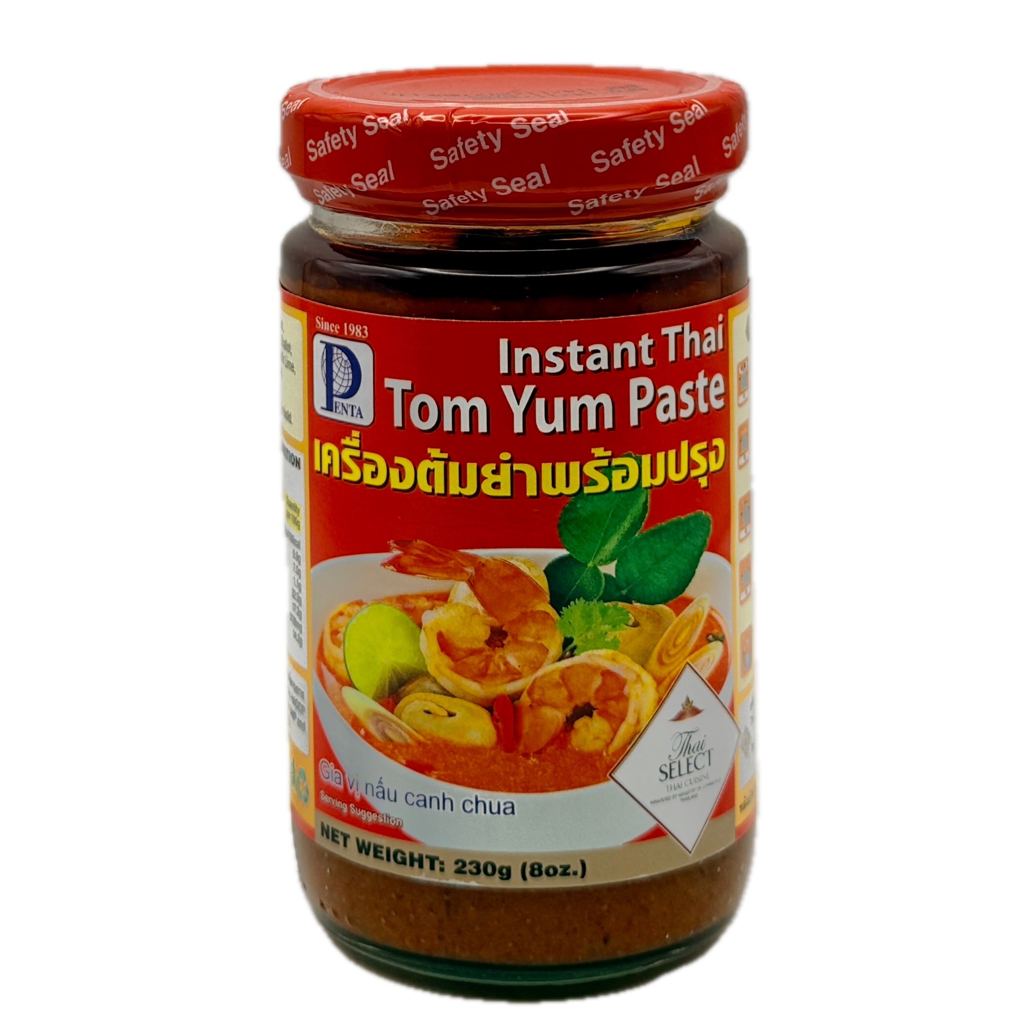 Penta Instant Thai Tom Yum Paste 230g jar with red lid