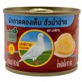 Pigeon Brand Pickled Salted Cabbage 140g red can with pigeon logo and Thai script