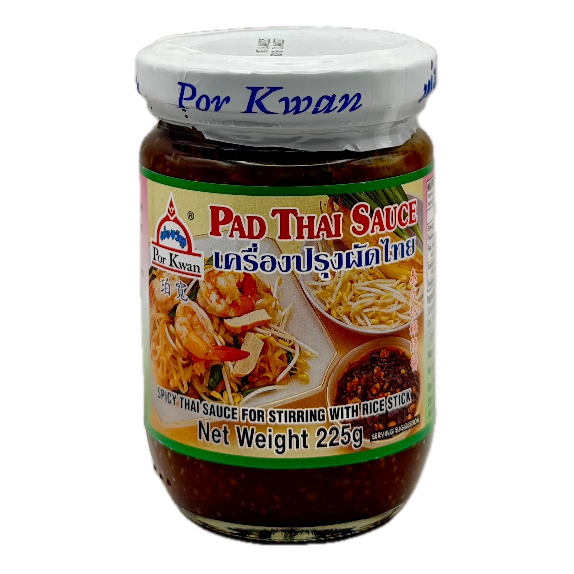 Por Kwan Pad Thai Sauce 225g jar front label