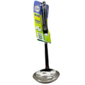 Seagull Stainless Steel Soup Ladle black handle front on white background