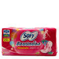 Sofy Chom Pak Pong Slim Dry Surface Wing Sanitary Napkin 22cm 16pcs pink-red packaging front