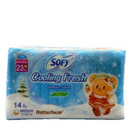 Sofy Cooling Fresh Slim Sanitary Napkin 23cm Butterbear Edition 14pcs blue packaging front