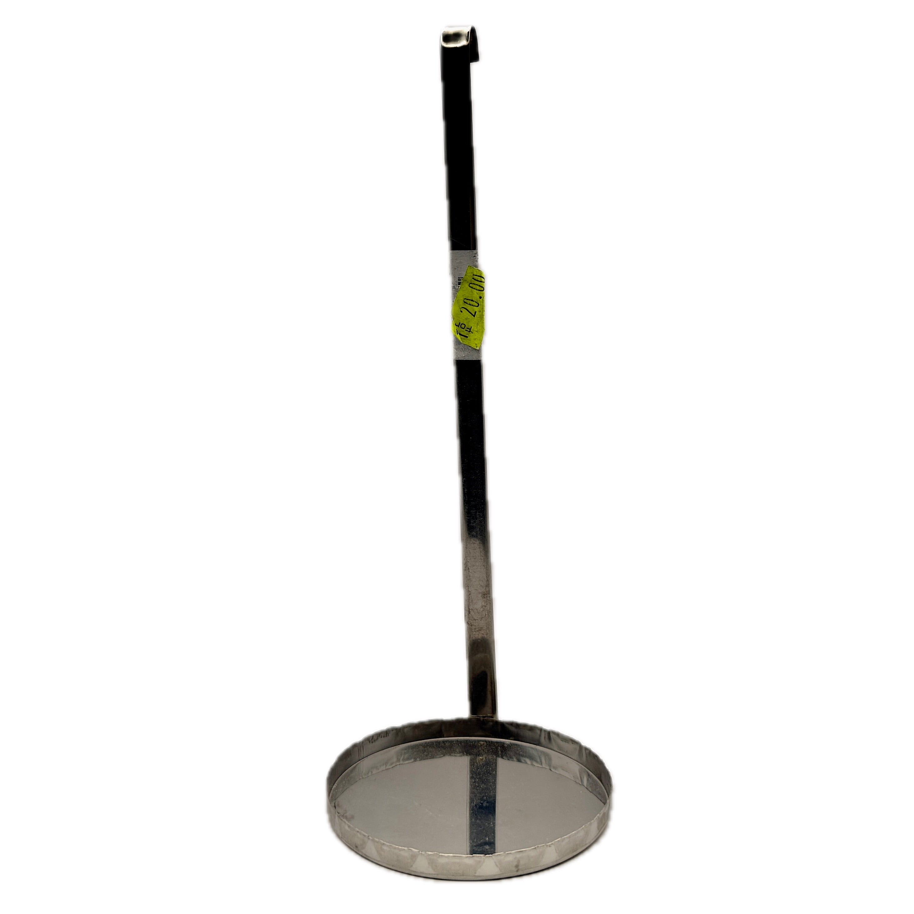 Stainless Steel Flat Skimmer Ladle long handle on white background