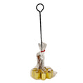 Thai Buddhist Candle and Incense Holder Set brass colour on white background