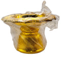 Thai Golden Ceremonial Pedestal Tray Kratong gold on white background