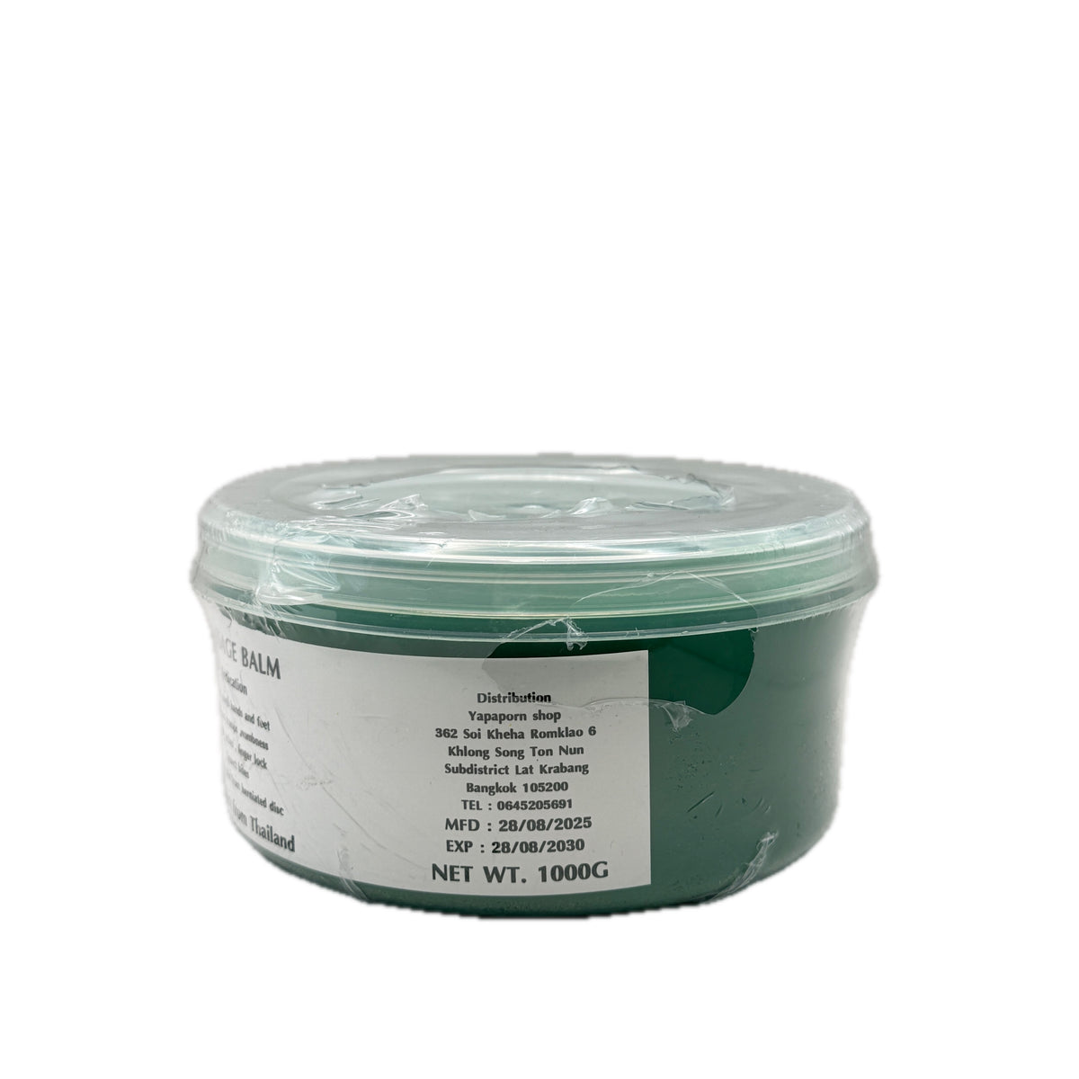 Thai Herbal Massage Balm – Green (Menthol & Eucalyptus) 1000g
