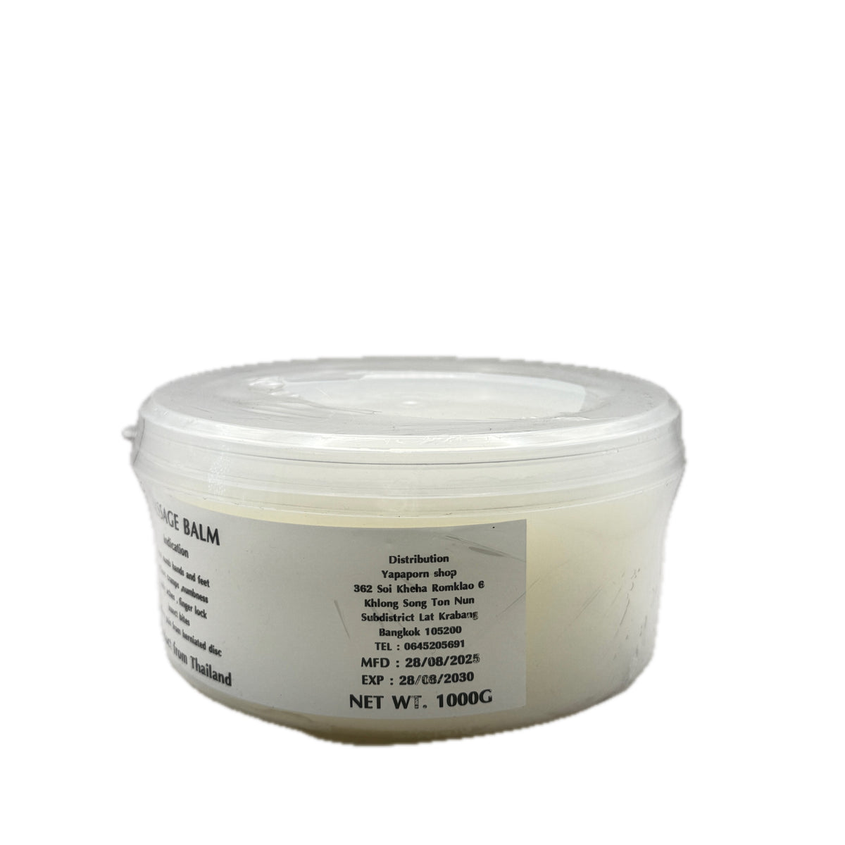 Thai Herbal Massage Balm – White (Cooling) 1000g