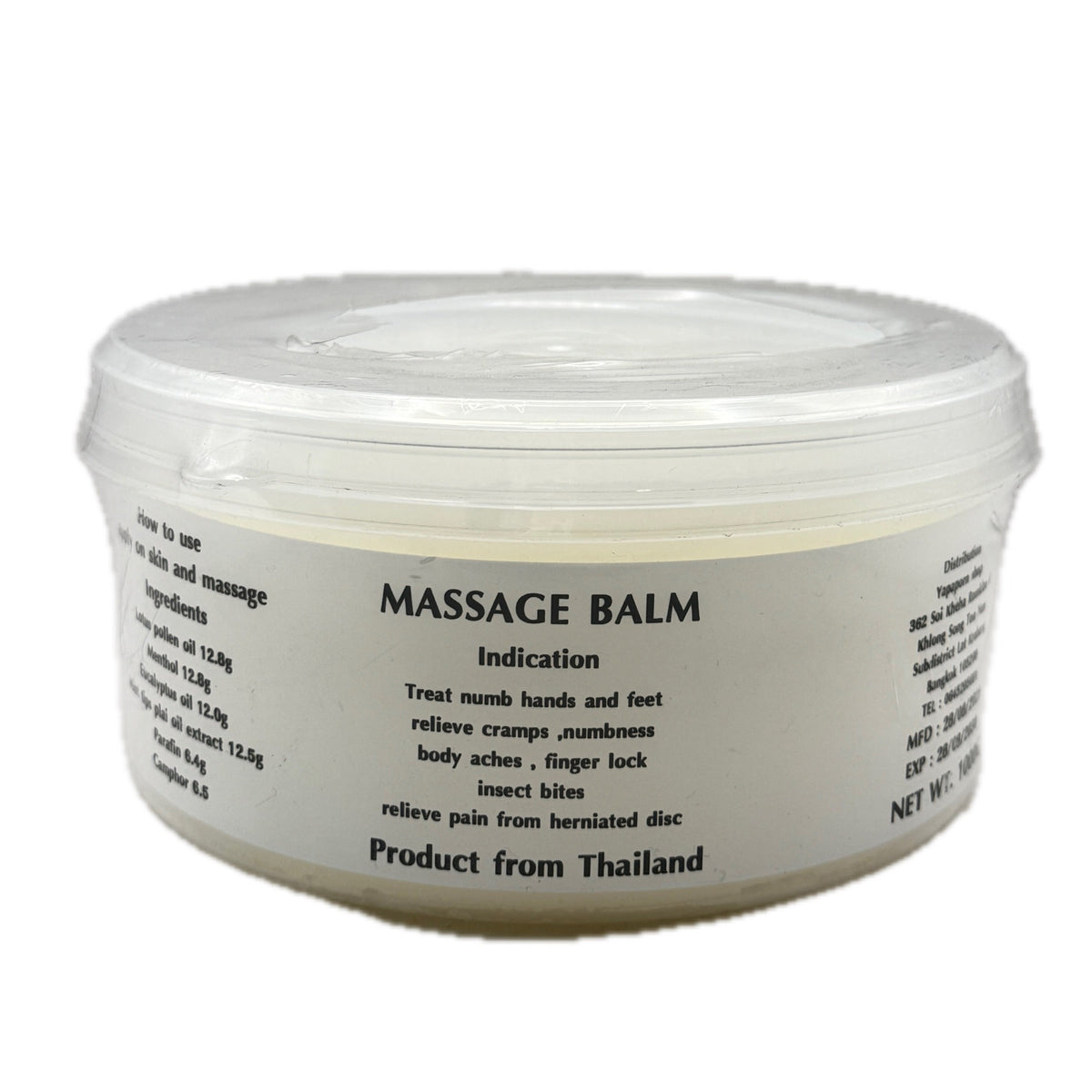 Thai Herbal Massage Balm – White (Cooling) 1000g