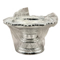 Thai Traditional Silver Ceremonial Pedestal Tray Kratong on white background