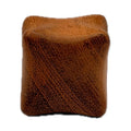 Brown textured cube on a white background