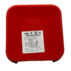 TOP Plasticware red square condiment tray back label on white background