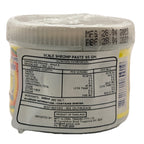 Trachang Shrimp Paste 95g back label showing nutrition information and WTT Global Trading importer details