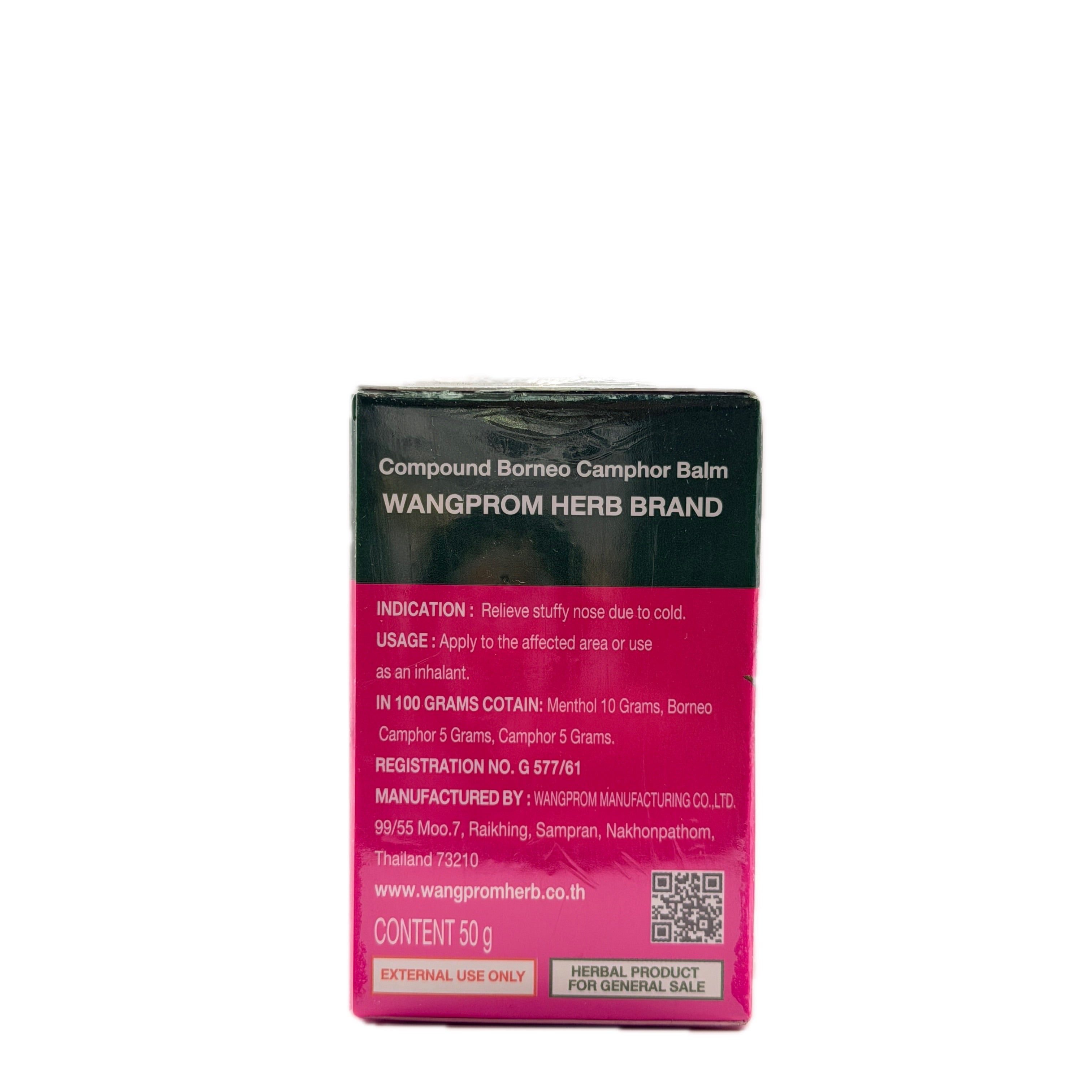 Wangprom Compound Borneo Camphor Pink Balm 50g - photo 3