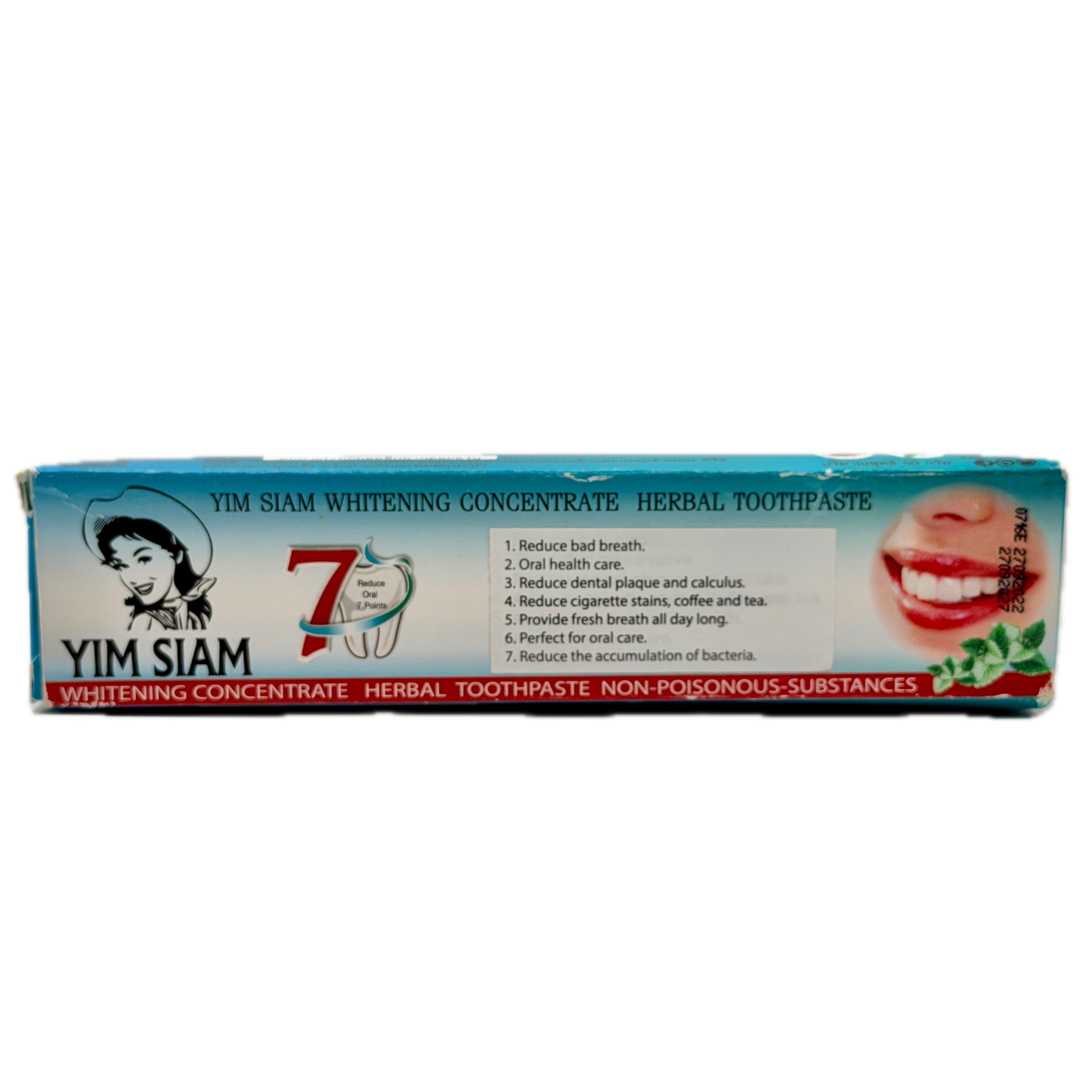 Yim Siam herbal toothpaste 50g 7 oral benefits front description