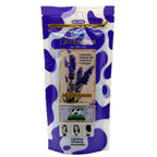 Yoko Lavender Spa Milk Salt 300g purple cow print ziplock pouch front view