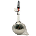 Zebra Stainless Steel Large Soup Ladle grey handle on white background